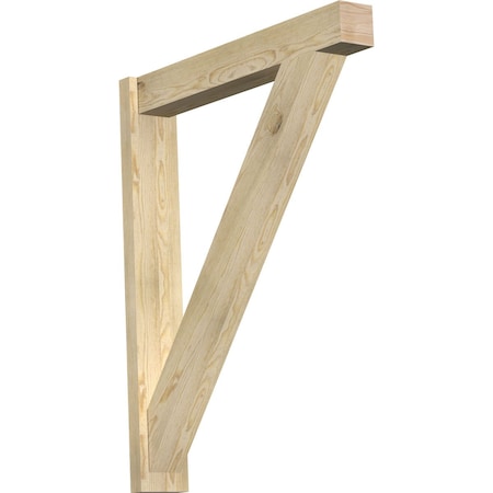 Ekena Millwork Traditional Block Rough Sawn Outlooker, Douglas Fir, 6"W x 36"D x 44"H OUT06X36X44TRA05RDF